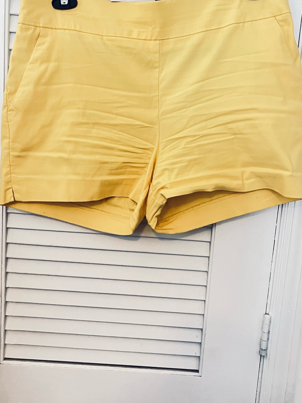 & Other Stories Yellow High-Waist Dress Shorts